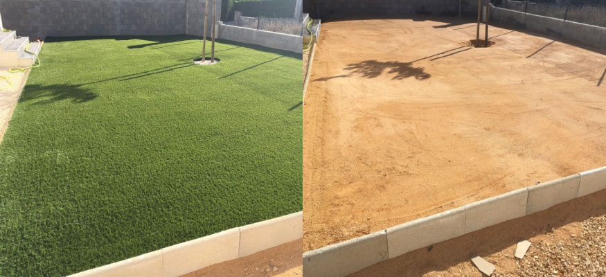 Pose de gazon synthetique 38 mm Jonquières